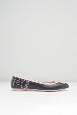 Flash Sale ⭐ BLOCHSTORE-US Ladies Lyra Ballet Flats Black Pink Leather ⭐