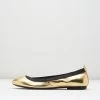 Budget 👍 BLOCHSTORE-US Ladies Carina Ballet Flats Oro Leather 🤩