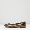 Flash Sale 🎁 BLOCHSTORE-US Ladies Chara Ballet Flats Light Bronze Leather 😉