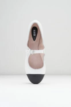 Brand new 👏 BLOCHSTORE-US Ladies Cassiopeia Ballet Flats White Black Leather 😀 -adults dance shoes store BL2061 WBK 0793 68008ec0 2db5 4fc1 8970 436adf93168d scaled