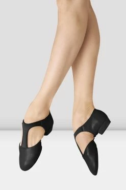 Promo ⭐ BLOCHSTORE-US Ladies Elastosplit Grecian Teaching 👟 Shoes Black Leather 🌟