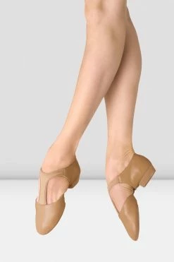 Coupon ❤️ BLOCHSTORE-US Ladies Elastosplit Grecian Teaching 👟 Shoes Tan Leather 💯