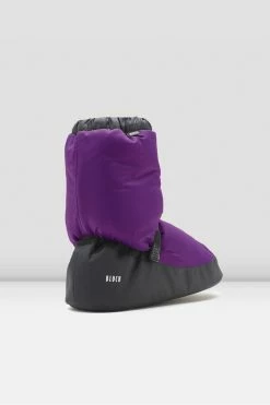 Brand new 😀 BLOCHSTORE-US Adult Warm Up Booties Purple Nylon 🤩 -adults dance shoes store IM009 PRP 04