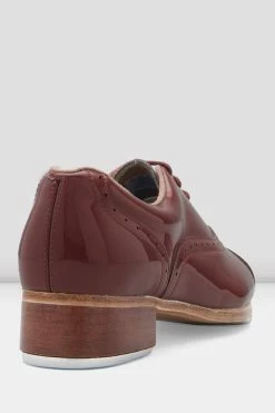 New ❤️ BLOCHSTORE-US Ladies Jason Samuels Smith Patent Tap 👟 Shoes Burgundy Patent 🌟 -adults dance shoes store JSS PATENT BUR 05