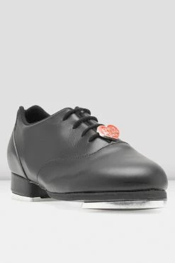 New 🌟 BLOCHSTORE-US Ladies Chloe And Maud Tap 👟 Shoes Black Leather ⌛ -adults dance shoes store NrAr n70