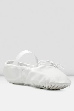 Flash Sale 🔔 BLOCHSTORE-US Ladies Dansoft Leather Ballet 👟 Shoes White Leather ✨ -adults dance shoes store S0205L WHT 03