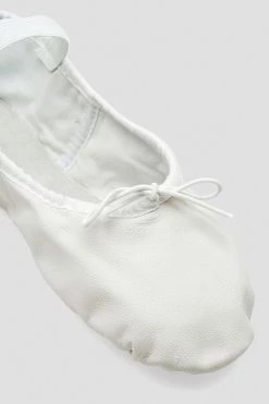 Flash Sale 🔔 BLOCHSTORE-US Ladies Dansoft Leather Ballet 👟 Shoes White Leather ✨ -adults dance shoes store S0205L WHT 10