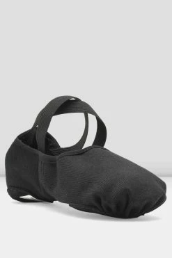 Best Pirce ⭐ BLOCHSTORE-US Ladies Infinity Stretch Canvas Ballet 👟 Shoes Black Canvas 😉 -adults dance shoes store S0220L BLK 03