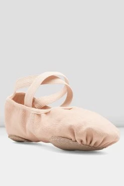 Wholesale 🔔 BLOCHSTORE-US Ladies Infinity Stretch Canvas Ballet 👟 Shoes Pink Canvas 👏 -adults dance shoes store S0220L PNK 03