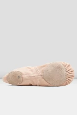 Wholesale 🔔 BLOCHSTORE-US Ladies Infinity Stretch Canvas Ballet 👟 Shoes Pink Canvas 👏 -adults dance shoes store S0220L PNK 05