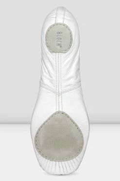 New 😍 BLOCHSTORE-US Mens Precision Leather Ballet 👞 Shoes White Leather 🔔 -adults dance shoes store S0230M WHT BACK 1