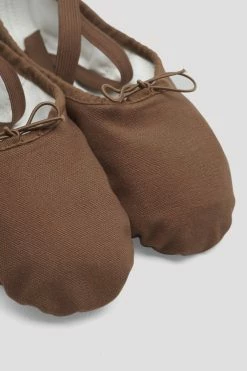 Discount 😍 BLOCHSTORE-US Ladies Pump Canvas Ballet 👟 Shoes Cocoa Canvas 😉 -adults dance shoes store S0277L COA 08