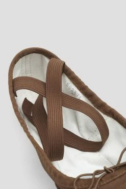 Discount 😍 BLOCHSTORE-US Ladies Pump Canvas Ballet 👟 Shoes Cocoa Canvas 😉 -adults dance shoes store S0277L COA 09