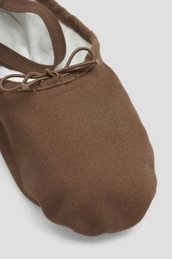 Discount 😍 BLOCHSTORE-US Ladies Pump Canvas Ballet 👟 Shoes Cocoa Canvas 😉 -adults dance shoes store S0277L COA 10