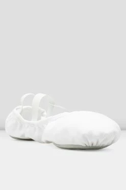 Budget 🧨 BLOCHSTORE-US Mens Performa Stretch Canvas Ballet 👞 Shoes White Canvas ⭐ -adults dance shoes store S0284M WHT 03