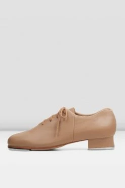 Coupon ⌛ BLOCHSTORE-US Ladies Jazz Tap Leather Tap 👟 Shoes Tan Leather 👏
