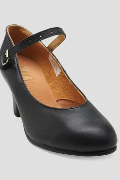 Brand new 🧨 BLOCHSTORE-US Ladies Cabaret Character 👟 Shoes Black Leather 🎉 -adults dance shoes store S0306L BLK 08