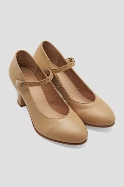 Hot Sale 🔔 BLOCHSTORE-US Ladies Cabaret Character 👟 Shoes Tan Leather 🛒 -adults dance shoes store S0306L TAN 08