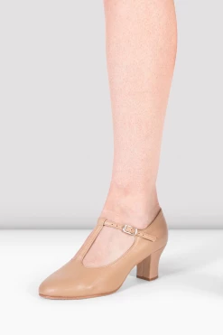 Promo 🎁 BLOCHSTORE-US Ladies Roxie Character 👟 Shoes Tan Synthetic Leather 🥰