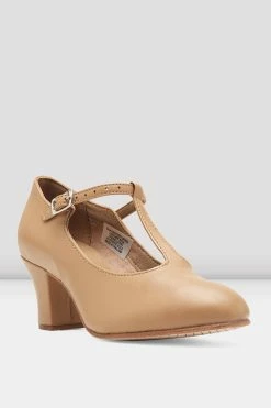 Promo 🎁 BLOCHSTORE-US Ladies Roxie Character 👟 Shoes Tan Synthetic Leather 🥰 -adults dance shoes store S0375L TAN 30