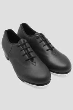 Deals 🧨 BLOCHSTORE-US Ladies Audeo Jazz Tap Leather Tap 👟 Shoes Black Leather 🎉 -adults dance shoes store S0381L BLK 08