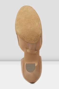 Best Sale ⭐ BLOCHSTORE-US Ladies Split Flex Leather Character 👟 Shoes Tan Leather ⌛ -adults dance shoes store S0390L TAN BOTTOM