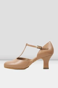 Best Sale ⭐ BLOCHSTORE-US Ladies Split Flex Leather Character 👟 Shoes Tan Leather ⌛