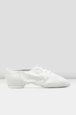 Deals 🎁 BLOCHSTORE-US Ladies Jazzsoft Leather Jazz 👟 Shoes White Leather 😍 -adults dance shoes store S0405L WHT 02