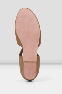 Wholesale 😉 BLOCHSTORE-US Ladies Grecian 🩴 Sandal Teaching 👟 Shoes Tan Leather 😉 -adults dance shoes store S0407L Bottom