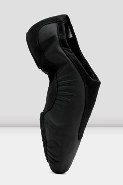 New 🧨 BLOCHSTORE-US Ladies Pulse Leather Jazz 👟 Shoes Black Leather ✨ -adults dance shoes store S0470L BLK 04