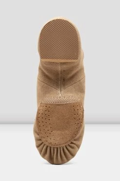 Best Pirce 🤩 BLOCHSTORE-US Ladies Phantom Stretch Canvas Jazz 👟 Shoes Tan Canvas ⭐ -adults dance shoes store S0473L TAN 06