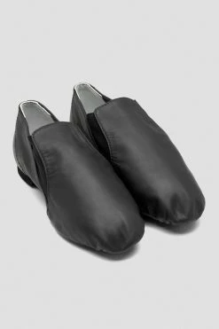 Best Sale 🔥 BLOCHSTORE-US Ladies Leather Elasta Jazz Booties Black Leather 🔥 -adults dance shoes store S0499L BLK 07