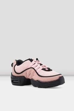 Cheap 😉 BLOCHSTORE-US Adult Boost Mesh Split Sole Dance 👟 Sneakers Pink Mesh Suede 🤩 -adults dance shoes store S0538L PNK 03