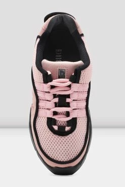 Cheap 😉 BLOCHSTORE-US Adult Boost Mesh Split Sole Dance 👟 Sneakers Pink Mesh Suede 🤩 -adults dance shoes store S0538L PNK 07