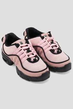 Cheap 😉 BLOCHSTORE-US Adult Boost Mesh Split Sole Dance 👟 Sneakers Pink Mesh Suede 🤩 -adults dance shoes store S0538L PNK 08