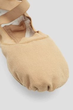Outlet 🔥 BLOCHSTORE-US Ladies Pro Elastic Canvas Ballet 👟 Shoes Light Sand Canvas 🧨 -adults dance shoes store S0621L FSH 09