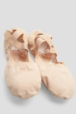 Coupon ⌛ BLOCHSTORE-US Ladies Pro Elastic Canvas Ballet 👟 Shoes Pink Canvas 🎉 -adults dance shoes store S0621L PNK 08