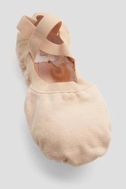 Coupon ⌛ BLOCHSTORE-US Ladies Pro Elastic Canvas Ballet 👟 Shoes Pink Canvas 🎉 -adults dance shoes store S0621L PNK 09