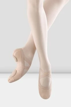 Deals ❤️ BLOCHSTORE-US Ladies Synchrony Stretch Canvas Ballet 👟 Shoes Pink Canvas ✨