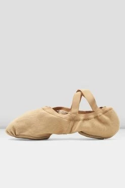 Flash Sale 🤩 BLOCHSTORE-US Mens Synchrony Stretch Canvas Ballet 👞 Shoes Light Sand Canvas 🎉
