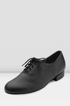 Outlet 🔔 BLOCHSTORE-US Mens Xavier Ballroom And Latin 👞 Shoes Black Leather 🛒