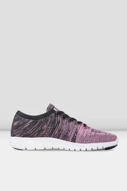 Cheap ⭐ BLOCHSTORE-US Adult Omnia Lightweight Knited 👟 Sneakers Pink Grey Knit 👏 -adults dance shoes store S0926L PGR INSIDE