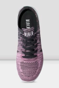 Cheap ⭐ BLOCHSTORE-US Adult Omnia Lightweight Knited 👟 Sneakers Pink Grey Knit 👏 -adults dance shoes store S0926L PGR TOP