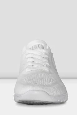 Buy ⭐ BLOCHSTORE-US Adult Omnia Lightweight Knited 👟 Sneakers White Knit 🌟 -adults dance shoes store S0926L WHT FRONT