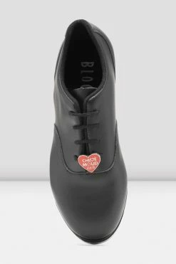New 🌟 BLOCHSTORE-US Ladies Chloe And Maud Tap 👟 Shoes Black Leather ⌛ -adults dance shoes store p7RPyhW4