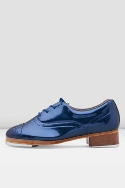 New ⭐ BLOCHSTORE-US Ladies Jason Samuels Smith Patent Tap 👟 Shoes Metallic Navy Patent 🥰